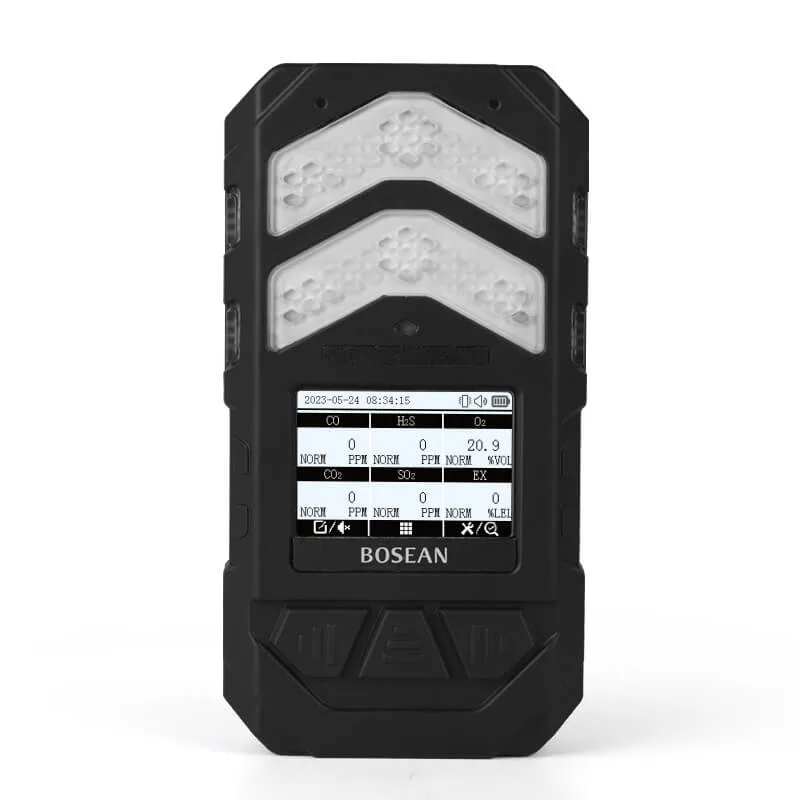 Bosean K-600N 6-in-1 portable CO₂ gas detector for marine, offshore, industrial, and confined space gas monitoring.
