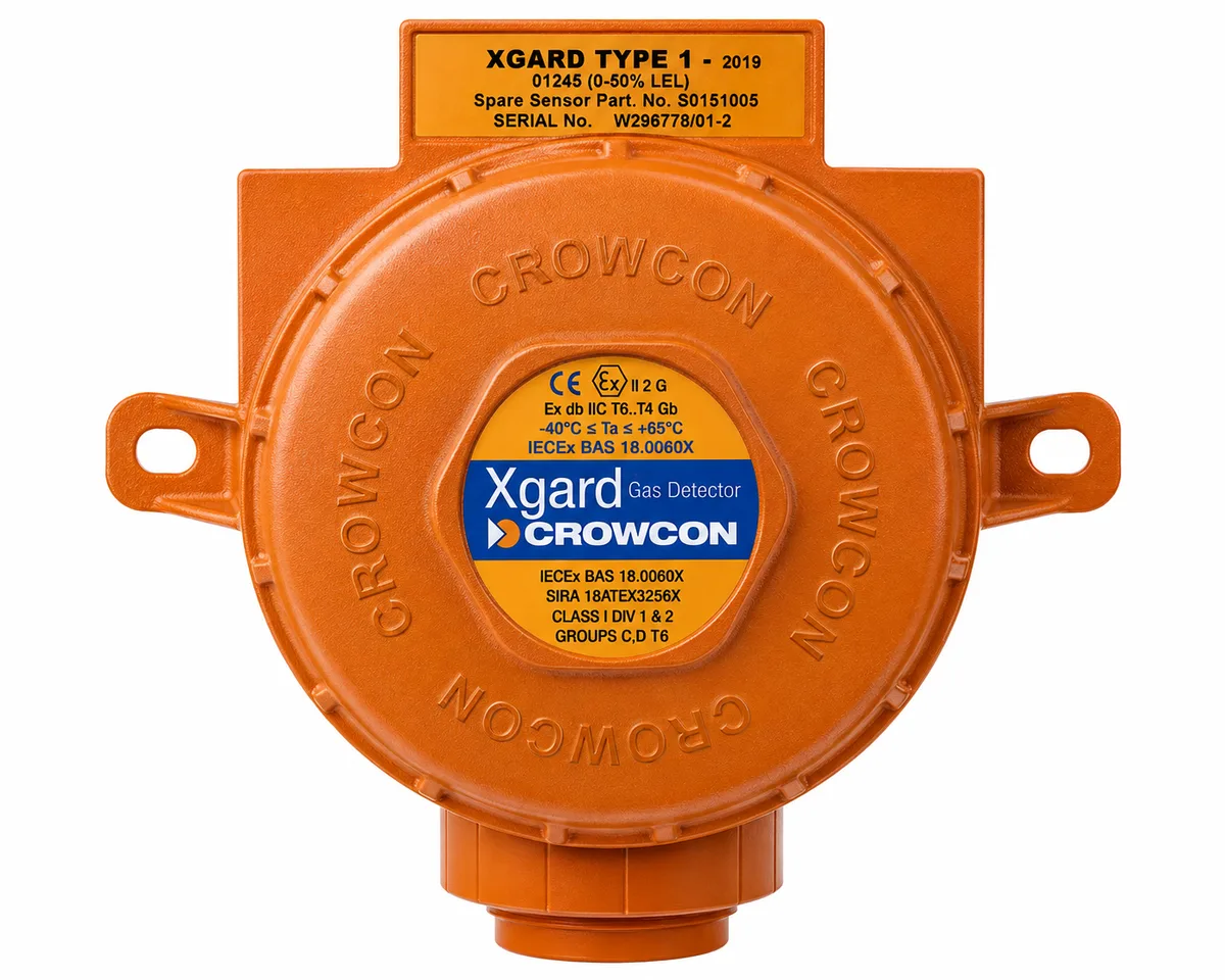 Crowcon Xgard Fixed Gas Detector Crowcon Xgard Fixed Gas Detector for continuous monitoring of flammable gases, toxic gases, oxygen, and carbon dioxide in marine, offshore, oil & gas, and industrial applications.