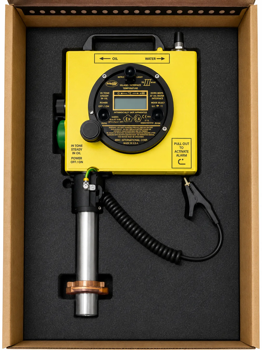 MMC D-2401-2 Closed Type UTI Meter for gas-tight ullage, temperature, and oil-water interface measurement on marine cargo tanks.