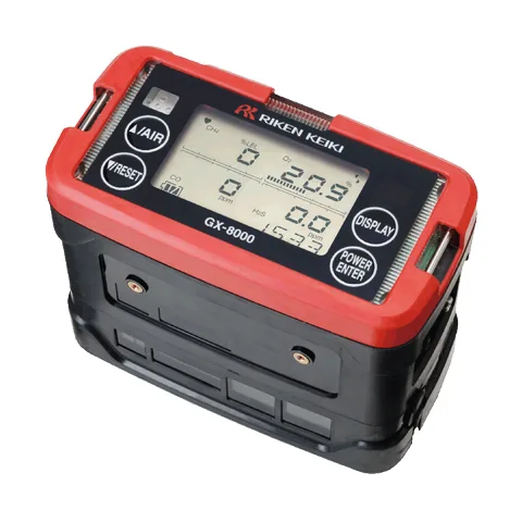 Riken Keiki GX-8000 Portable Multi Gas Detector Riken Keiki GX-8000 portable multi gas detector with built-in sampling pump for marine, offshore, industrial, and confined space gas monitoring.