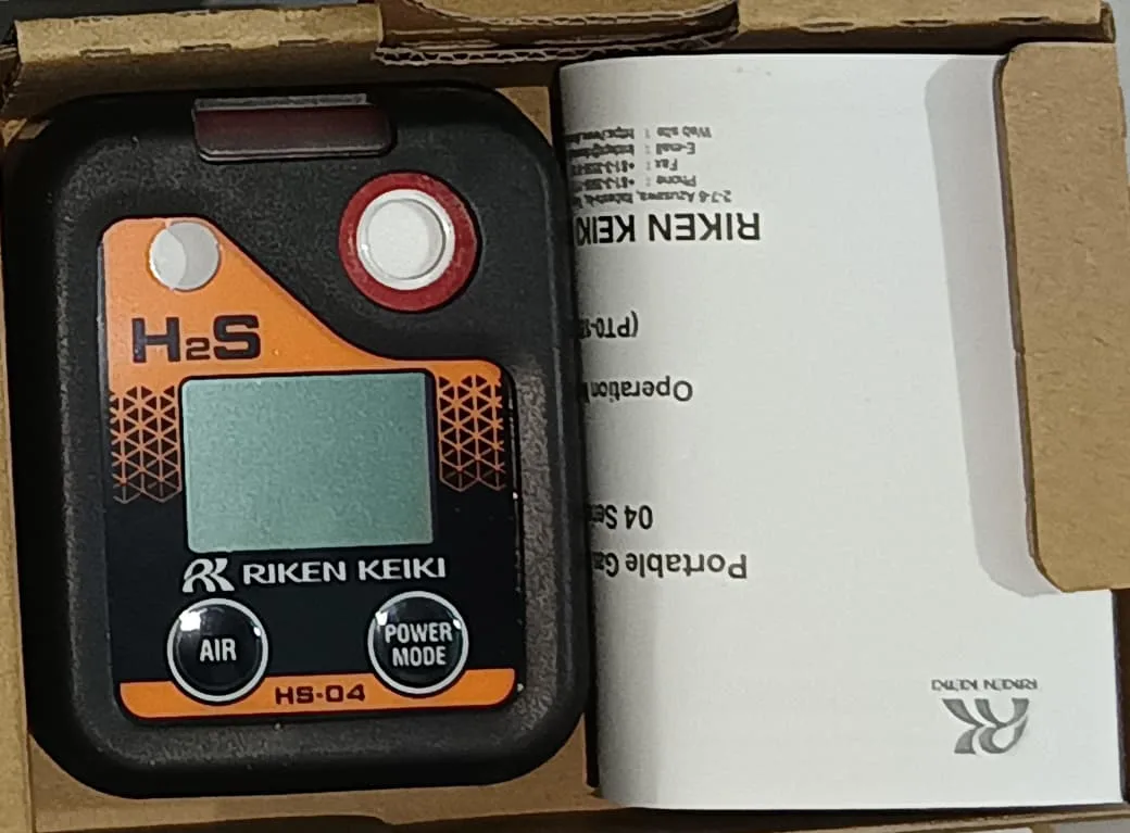 Riken Keiki HS-04 Single Gas Detector Riken Keiki HS-04 portable hydrogen sulphide gas detector for marine, offshore, industrial, and confined space safety monitoring.