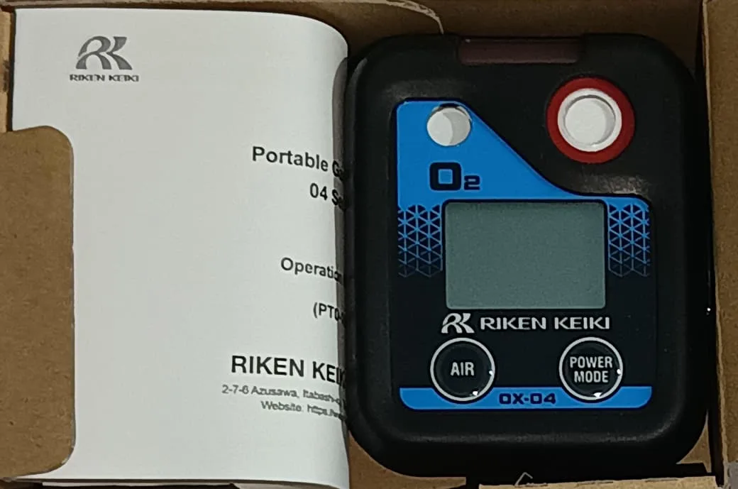 Riken Keiki OX-04 Single Gas Detector Riken Keiki OX-04 portable single oxygen gas detector for marine, offshore, industrial, and confined space safety monitoring.