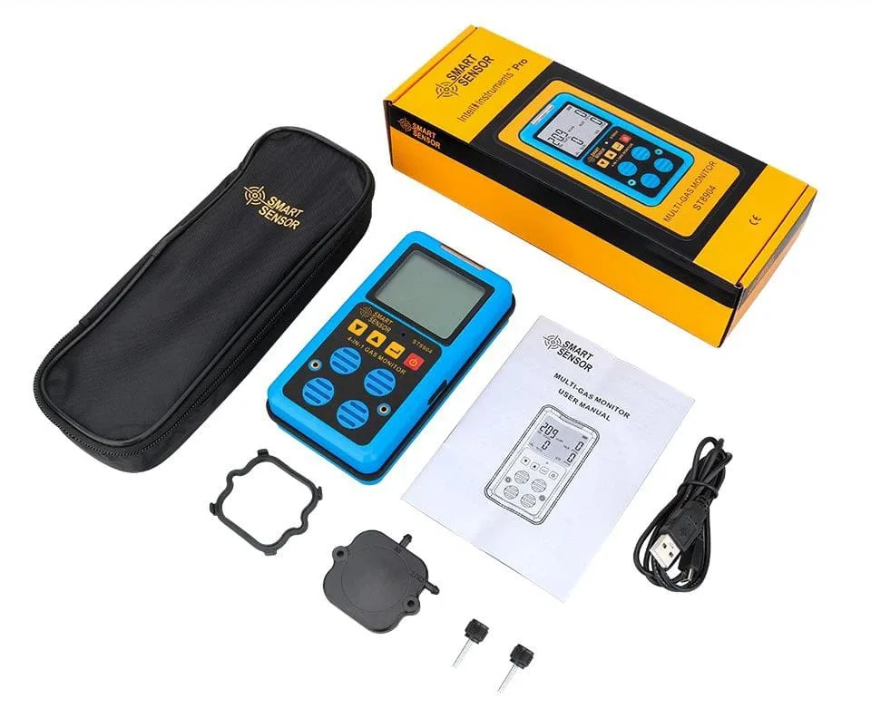 SMART SENSOR ST8904 Multi Gas Detector SMART SENSOR ST8904 portable multi gas detector for monitoring oxygen, carbon monoxide, hydrogen sulphide, and combustible gases in marine and industrial environments.