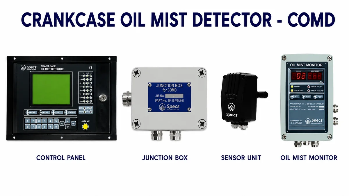 SPECS Vision Crankcase Oil Mist Detector COMD Vision IIIC SPECS Vision COMD Vision IIIC Crankcase Oil Mist Detector for continuous marine diesel engine crankcase monitoring.